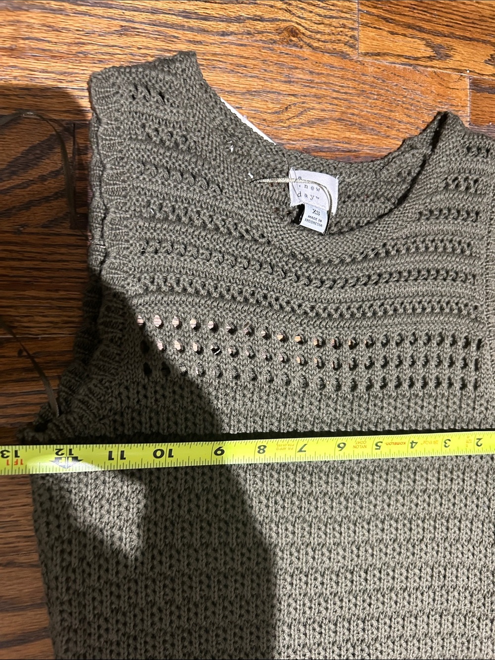 Olive Green Crochet Tiered Ruffle Maxi Dress - Picture 4 of 7